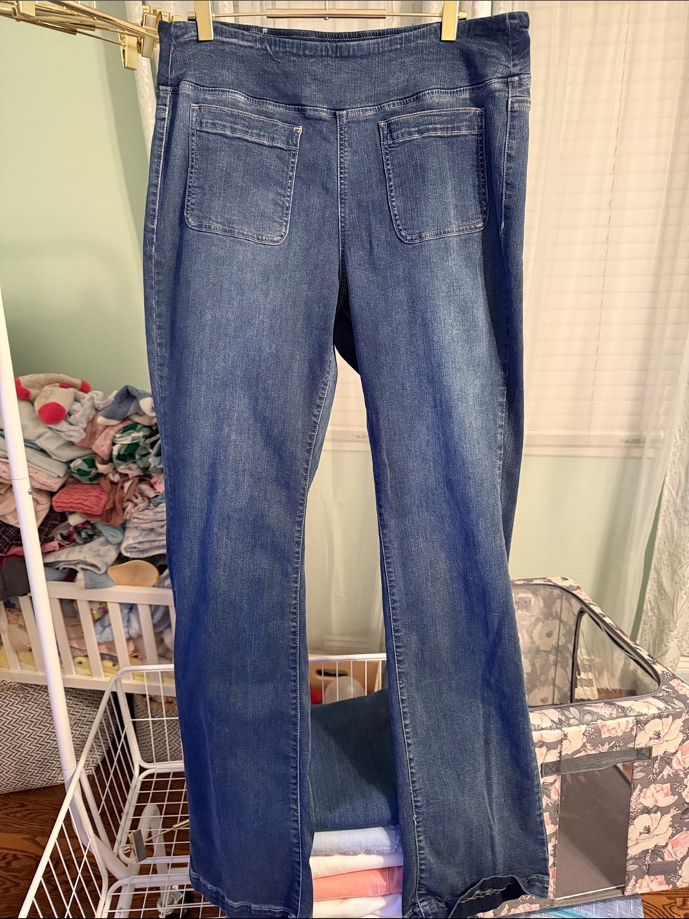 Kim Gravel Front Patch pocket denim jeans